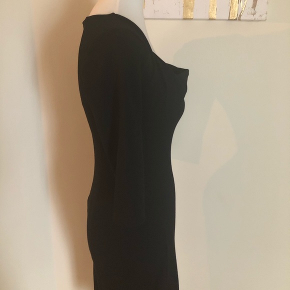 ASOS Classy Chic Black 3/4 Sleeve Midi Dress - Picture 4 of 7